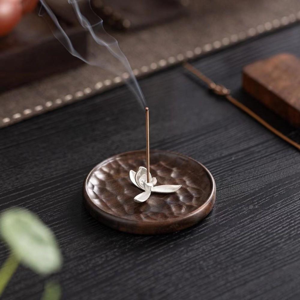 Wooden Boat Incense Holder Bamboo Raft Design Carved Incense Holder  Yoga