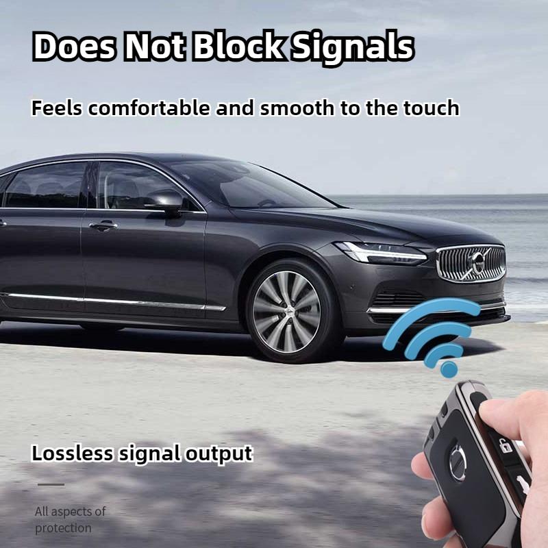 Car Zinc Alloy Key Case Holder Cover Shell For Volvo XC40 XC60 S90 XC90 V90 2017 2018 T5 T6 T8 Fob Smart Key Protection Bag