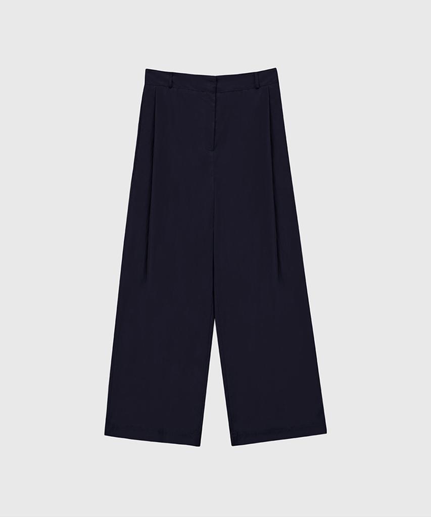Kwinseulaebis Cooling Rayon Back Banding Semi Wide Fit Trouser Slacks_Pants_3Colors