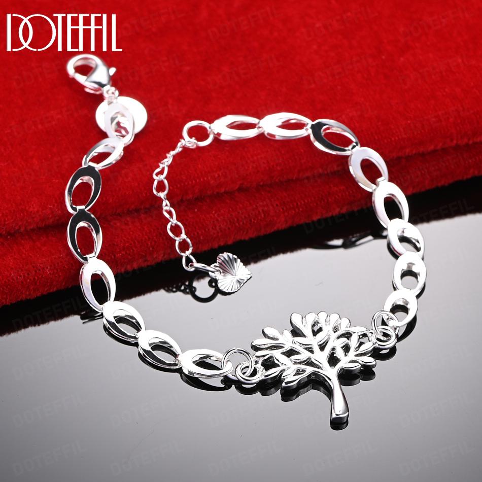 925 Sterling Silver Bracelet Women Gift Fashion Wedding Jewelry