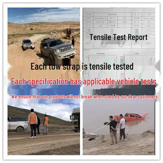 Heavy-Duty Tow Rope: 5-10 Ton Capacity, Off-Road & Small Vehicle, 5-9 Meters with Hook