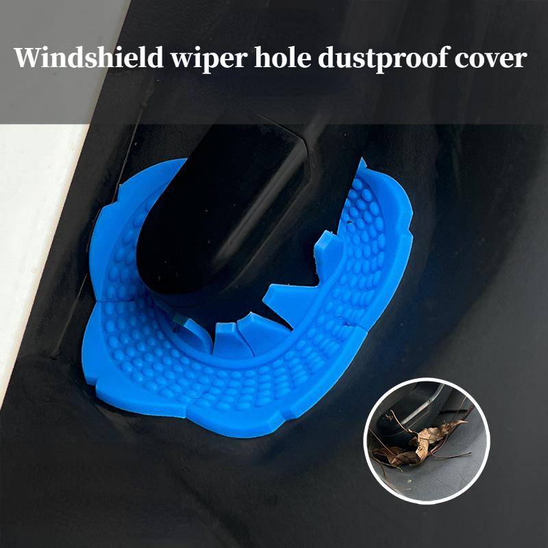2Pcs Universal Car Wiper Arm Bottom Hole Protective Cover Windshield Wiper Sleeve Wiper Hole Dustproof Pads