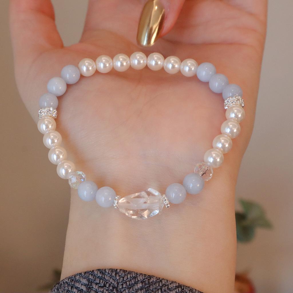 Temperament Jewelry, Natural Amethyst Bracelet, Strawberry Crystal Light Luxury Bangles Women Fashion Jewelry Accessories Gift