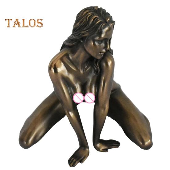 Statuie de femeie sexy de 5 inch, rășină, figurină feminină nudă, sculptură pentru fată de birou