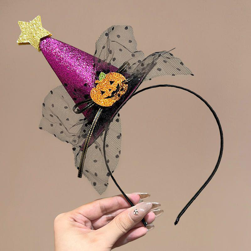 Kids' Halloween Ghost & Witch Hat Hairband - Cute & Funny Hair Accessory