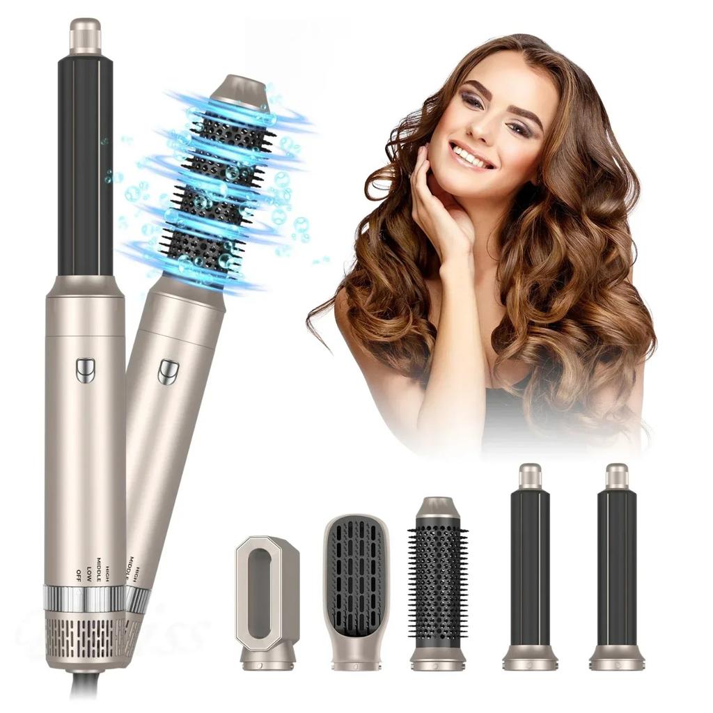 New 5 in 1 Curling iron Multi-functional Professional Hairdresser Straightener with Hairbrush Hair Dryer Multi-functional Styler