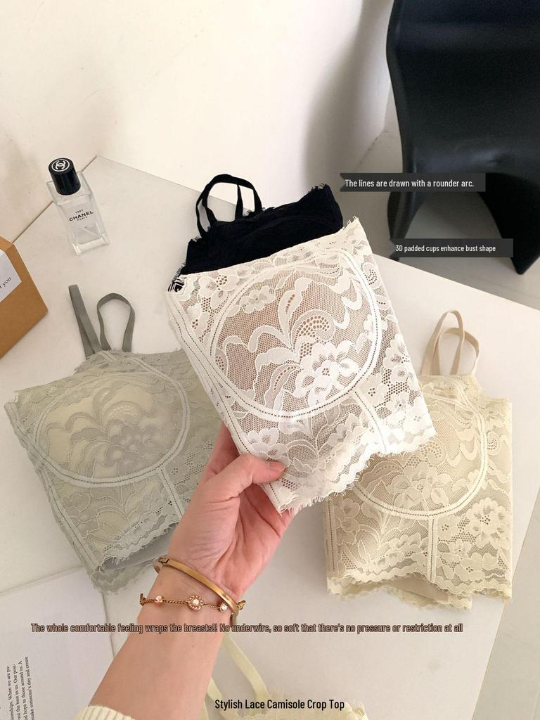 Wireless Camisole Top with Chest Pads for Big Busts