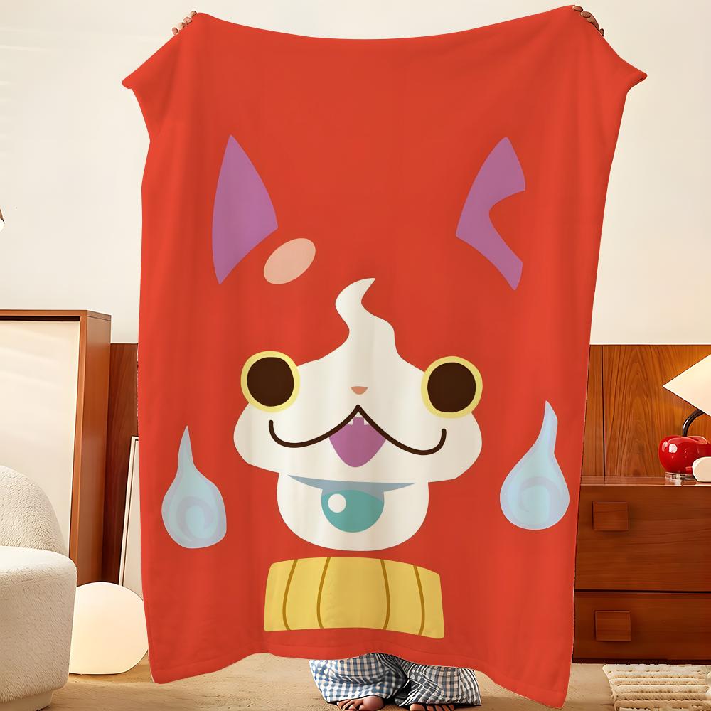 Game Y-Yo k-kai W-Watch Throw Flannel Throw Blanket, Lightweight Cozy, Durable Washable cute Cool
