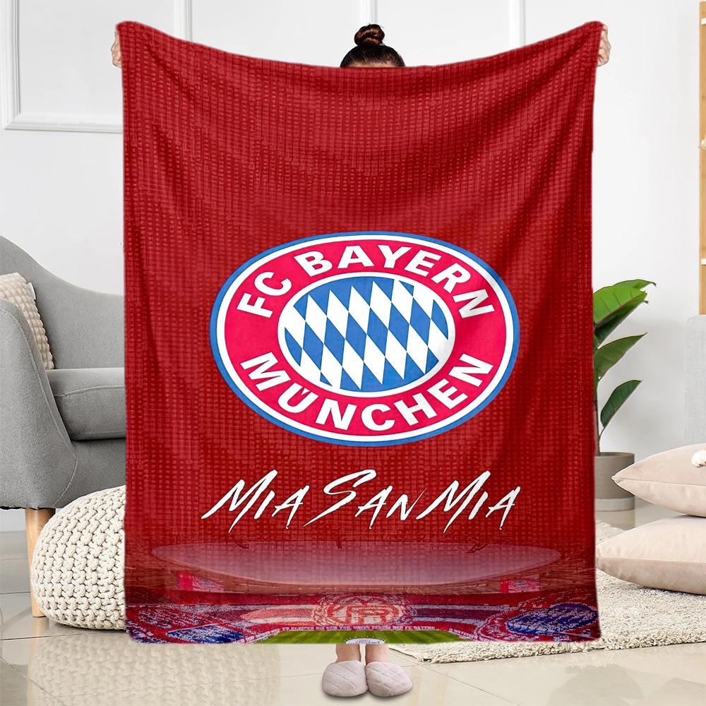 Bayern Munich Blanket Ultra-Soft Suitable for Office Seaside Chair for All Occasions Digital Print Ideal Gift for Friends Family Couples Picnic