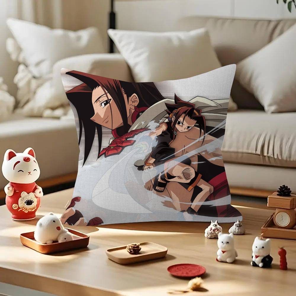 Anime Shaman King  Pillow Cushion Cover Pillowcase Living Room Sofa Home Decor Customized