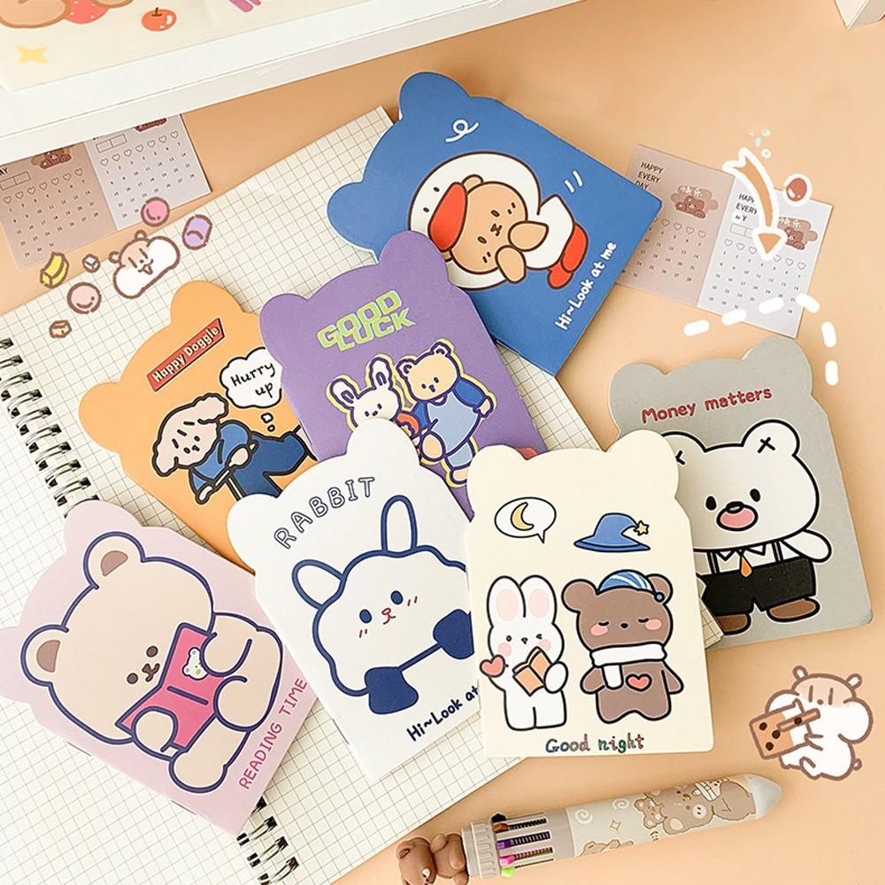 10pcs/pack Notebooks Kawaii Notebook Lined Paper Cartoon NoteBook Mini Notepad  Student