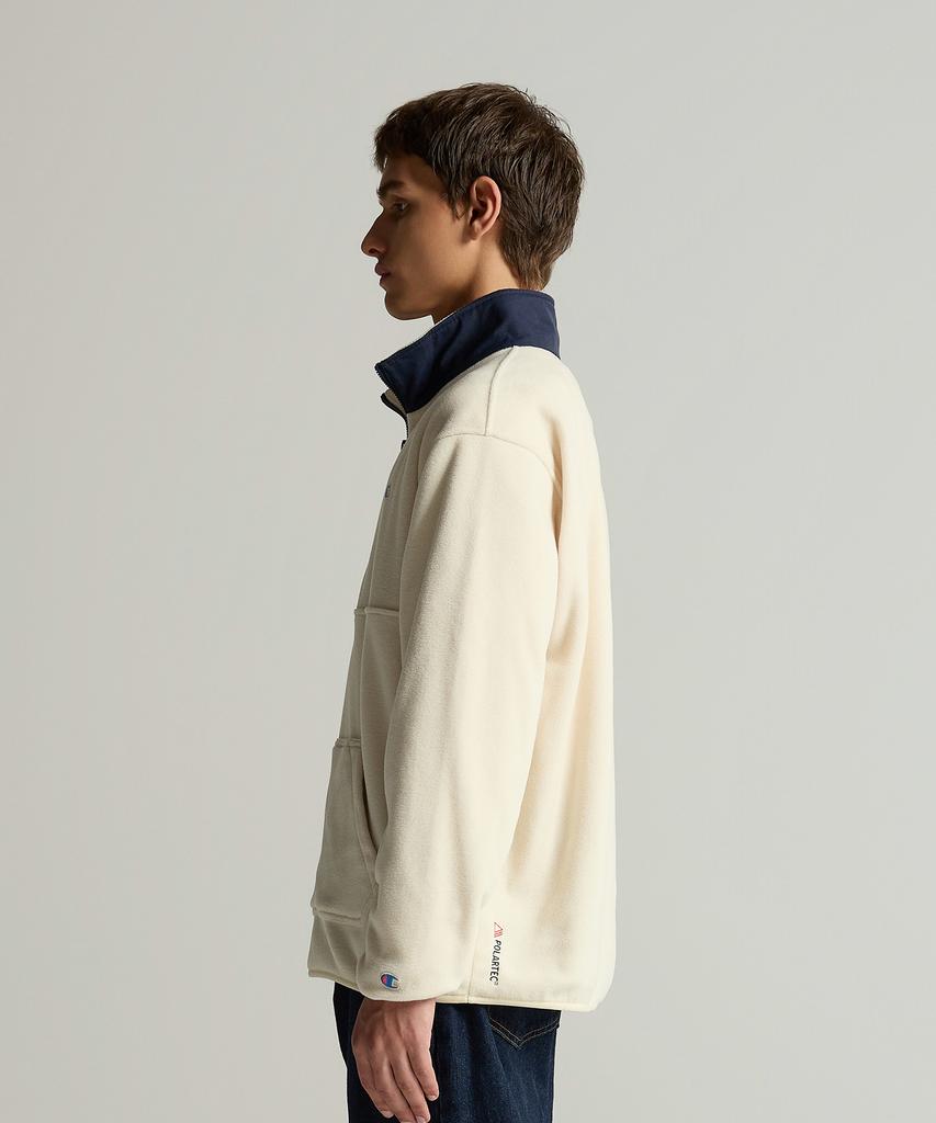 Champion Heritage Polartec Loose Fit Half Zip Fleece Ecru