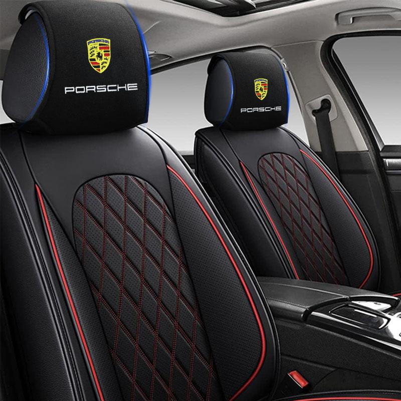 Fashion Car Seat Back Headrest Pillow Storage Bag Dustproof Cover For Porsche Boxster Cayenne Panamera Macan Cayman 911 918 996 917 991
