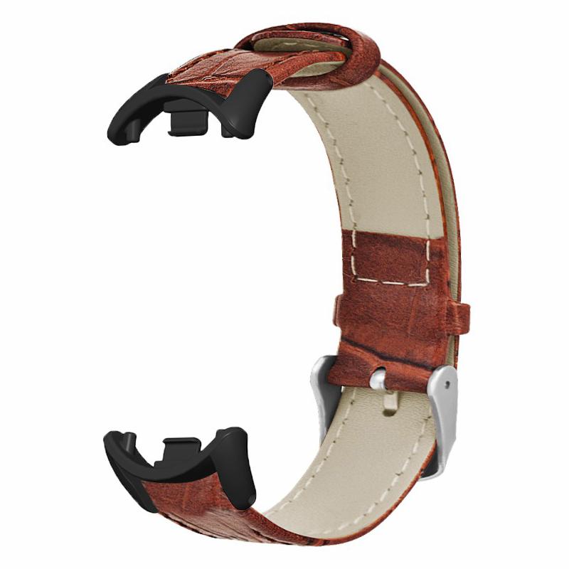 

For Xiaomi Smart Band 9 NFC/9/8 NFC/8 Replacement Strap Bamboo Texture Cowhide Leather Band Black