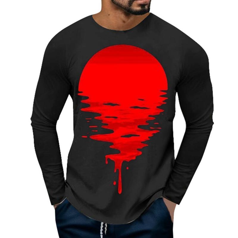 Halloween 3D Digital Printed Men's Casual Base Shirt PLUS SIZE T-Shirts (men’s)