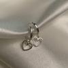 1 Pair of Simple Hollow Heart-shaped Pendant Earrings for Women, Lightweight Daily Accessories, Suitable for Daily Wear and Cute