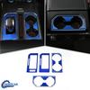 Schaltgetriebe-Box & Becherhalter-Panel-Abdeckung Zierleiste Dekor Für Ford F150 2015- Blau