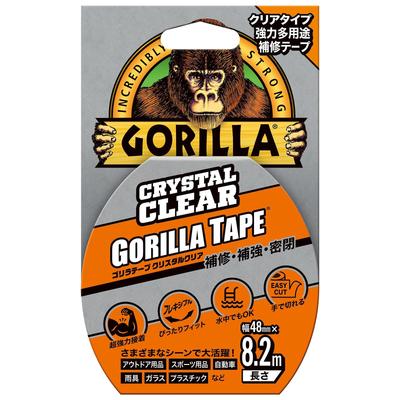 KURE Gorilla Tape Crystal 48mm x Sterk Reparasjon 1778 Klar, 8,2m, Flerbruks Tape,