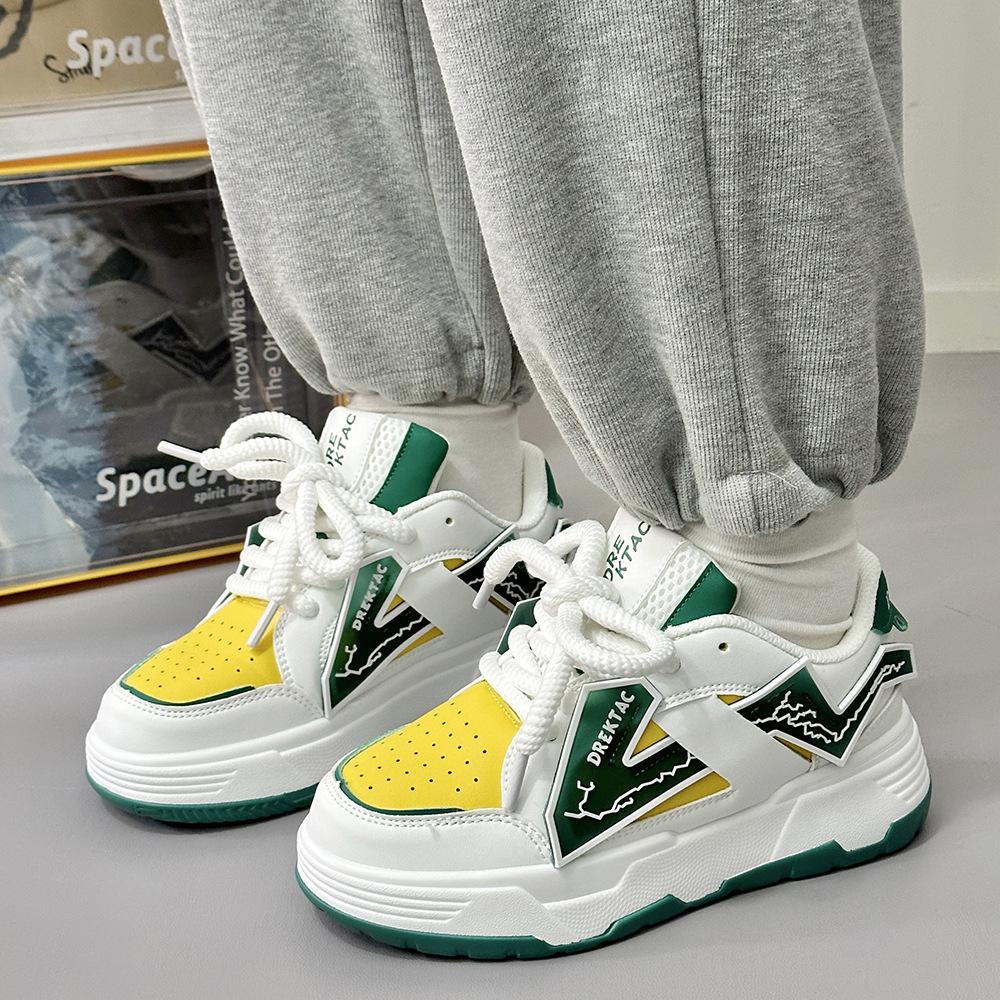 

инс платформа увеличение повседневная хлебная обувь пара контрастных цветов та же спортивная обувь мужчины и женщины 39