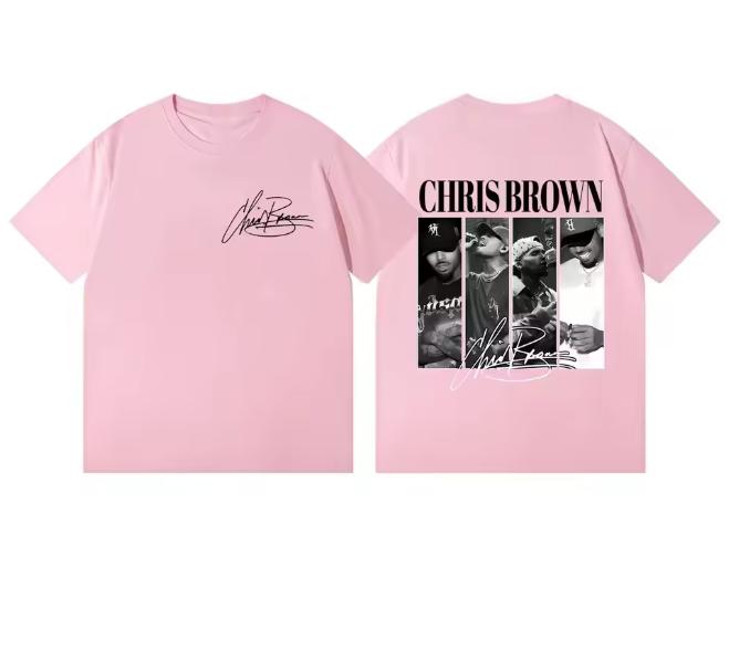 Chris Brown Eclipse Tour 2026 TShirts Unisex Unisex Hip Hop Vintage Short Sleeve T Shirts Summer Fashion Casual Oversized TShirt