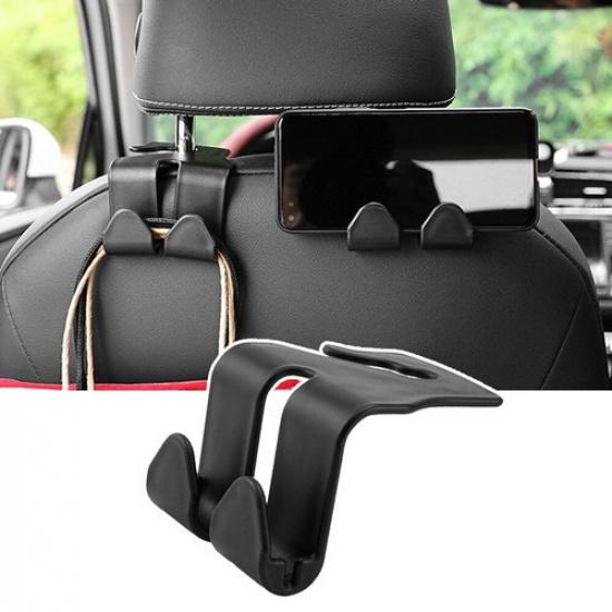 2pcs Car Seat Back Headrest Hook Hanging Storage Bag Hanger Organizer Holder Set