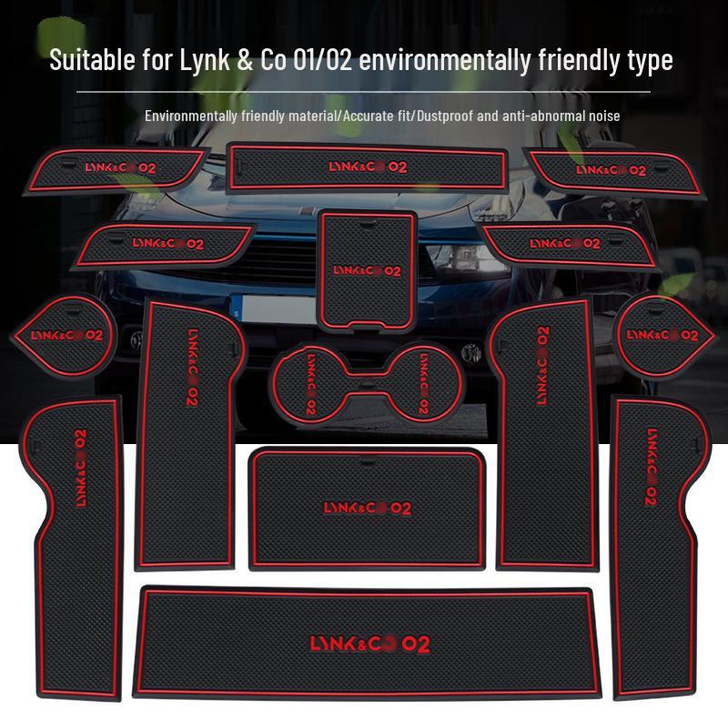 Lynk & Co 02 Hatchback Door Slot Mats & Cup Holder Interior Decor
