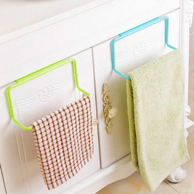 Towel Holder Rack Rail Cupboard Hanger Bar Hook Bathroom Kitchen Home Organization Candy Color P21