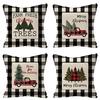 Combination Home Christmas Linen Pillow Case Festive Home Decoration Pillow Cushion Cover Pillow