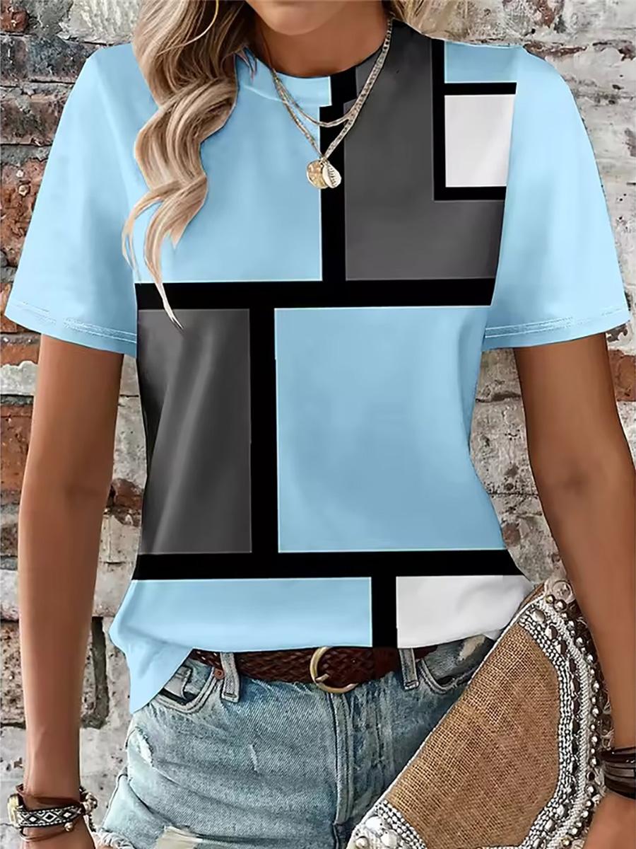 

Women s fashionable short-sleeved t-shirt 8XL