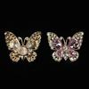 Rhinestone Butterfly Shoe Charm Flat Back Alloy Butterfly Charm Sparkling Butterfly Accent Accessories for Bracelets Bags DIY Crafts