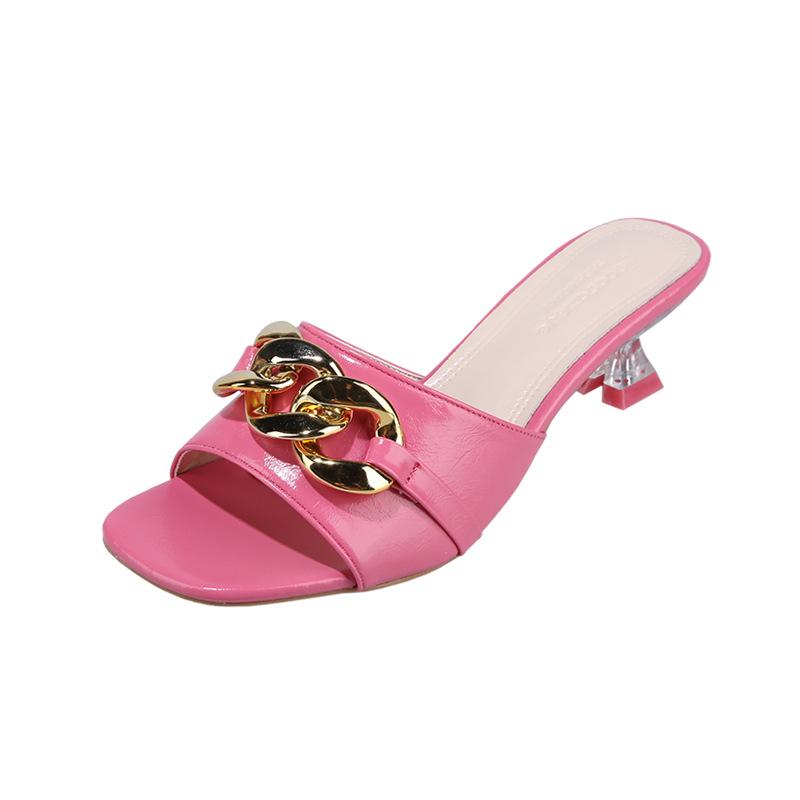 2025 Women's Fashion Fairy-Style Thin-Heeled Toe-Revealing Mid-Heel Sandals