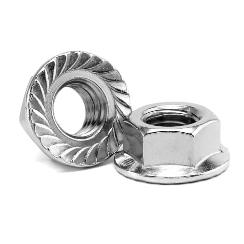 50pcs M5 Hex Flange Nuts, Serrated Hex Flange Lock Nuts, Serrated Flange Hex Lock Nuts, 304 Stainless Steel