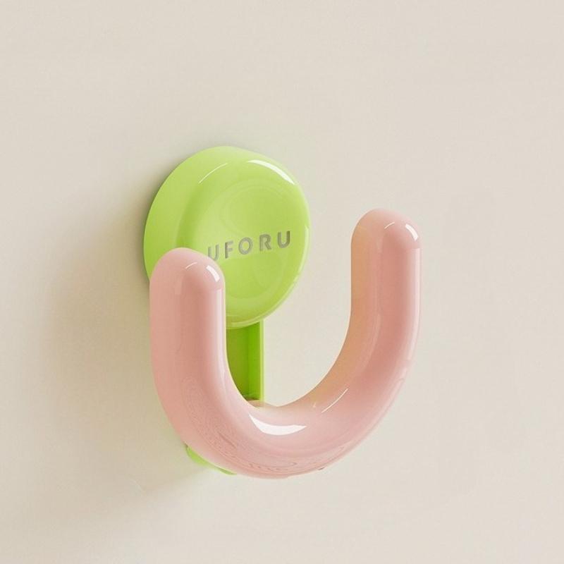 Estante para zapatillas con ventosa estilo dopamina – Montaje de pared para baño sin taladrar con drenaje | Almacenamiento multiescena