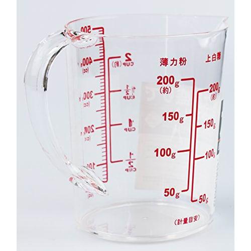 PEARL METAL Measuring Cup, 500ml, Heat-Resistant, Large Graduations, Made In Japan, Tsubame-Sanjo, VegiLive CC-1053