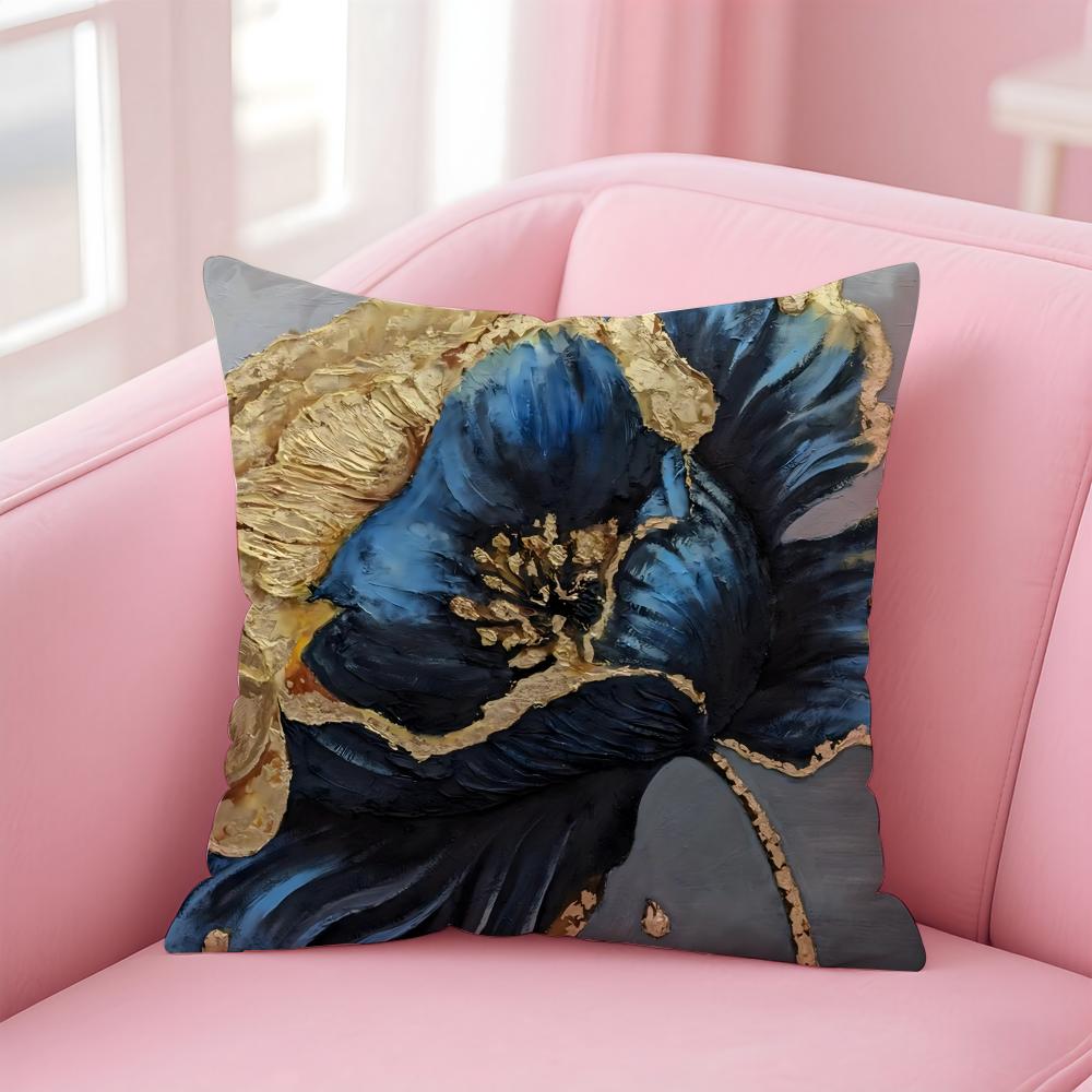 popular Oil Painting Floral Elegant Cushion Cover Comfortable Reversible Pillow Cover Ideal for Car Sofa Bedroom & Beyond