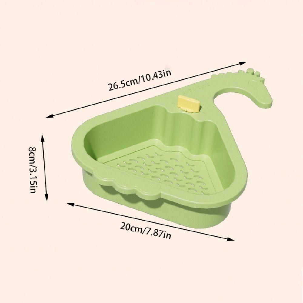 2pcs Triangular Sink Drain Basket Creative Plastic Water Filter Rack  Household