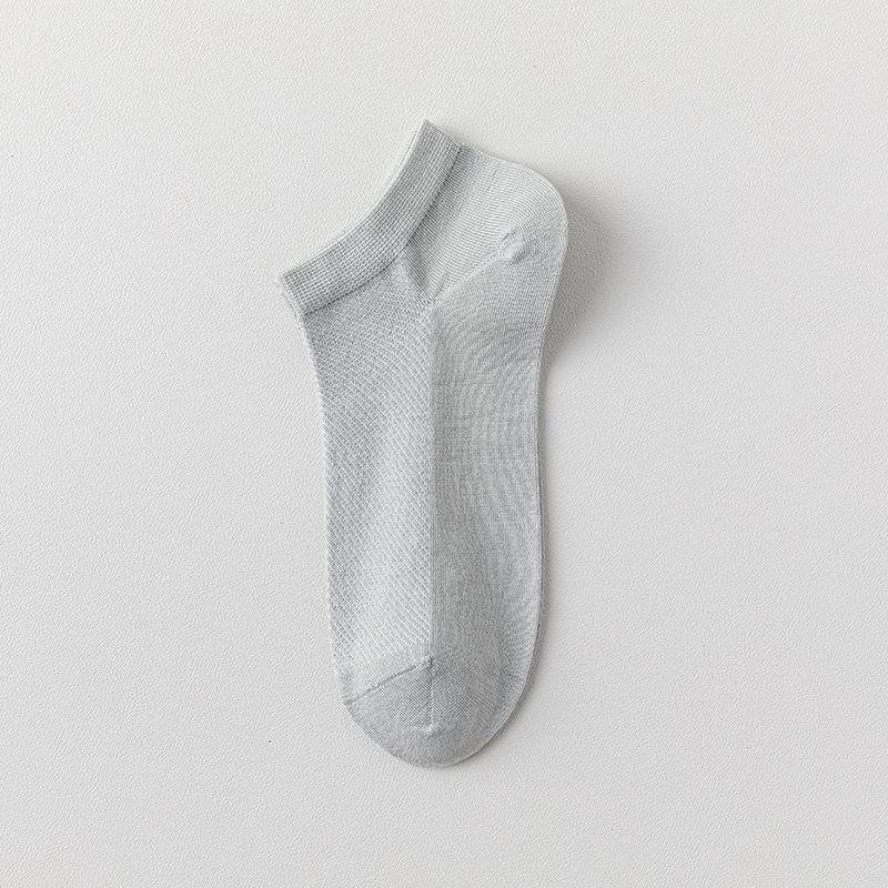 Female Spring and Summer Thin Simple Breathable Leisure Pure Color Boneless Mesh Socks