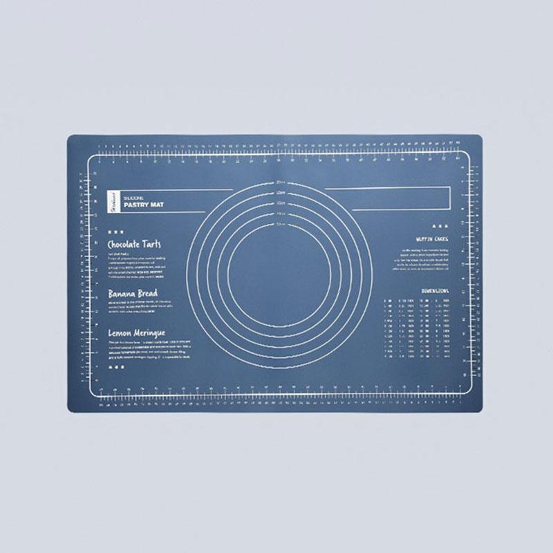 Silicone Measuring Kneading Pad Flour Pad Household Rolling Board Thick Non-slip - Very Suitable for Making Cakes and Bread