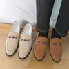 Fashion Spring High Quality Suede Loafers Nubuck Leather Business Formal Men Leather Shoes Shallow Mouth Brand Moccasin Wedding Shoes