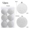 12pcs Plastic Painted Christmas Ball Gift Box 8cm Christmas Tree Pendant  Home Xmas Decor