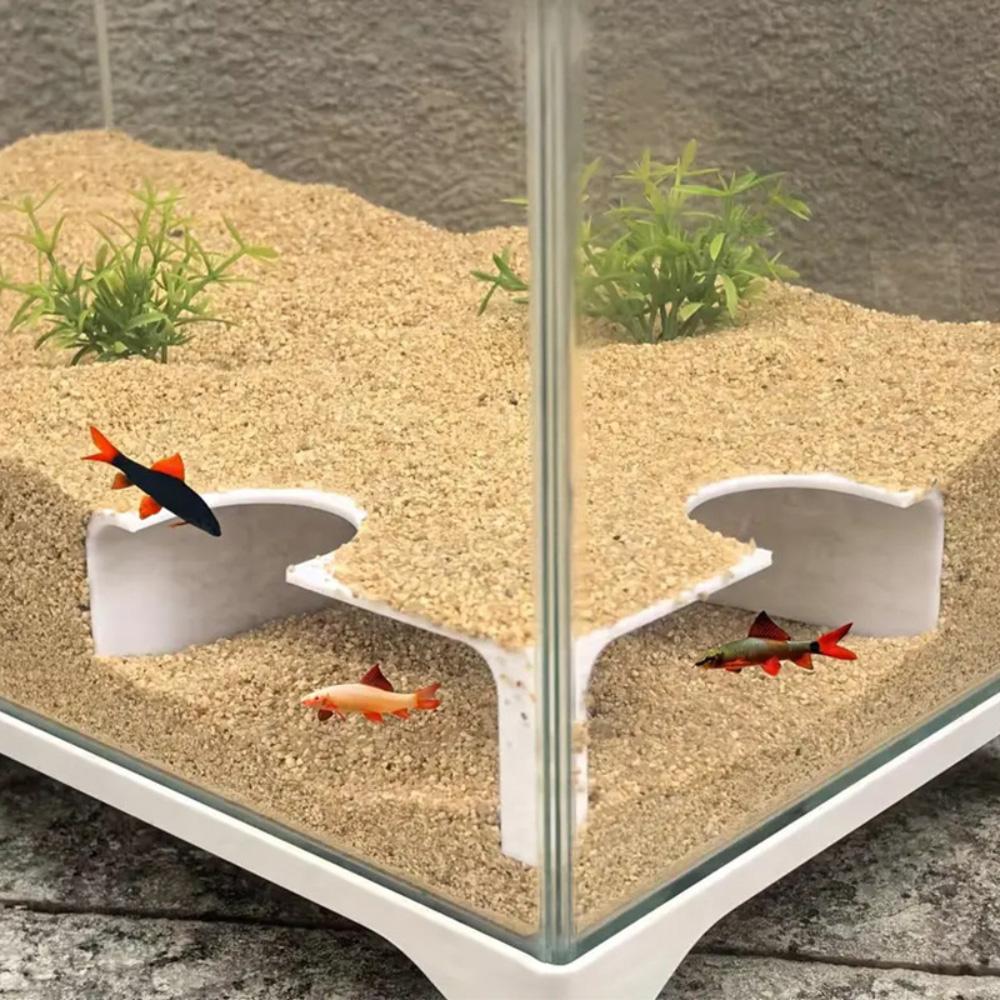 Fish Tank Fish Shrimp Cave Shelter Double Hole Tunnel Aquarium Fish Shelter Cave Aquarium Decoration Accessories