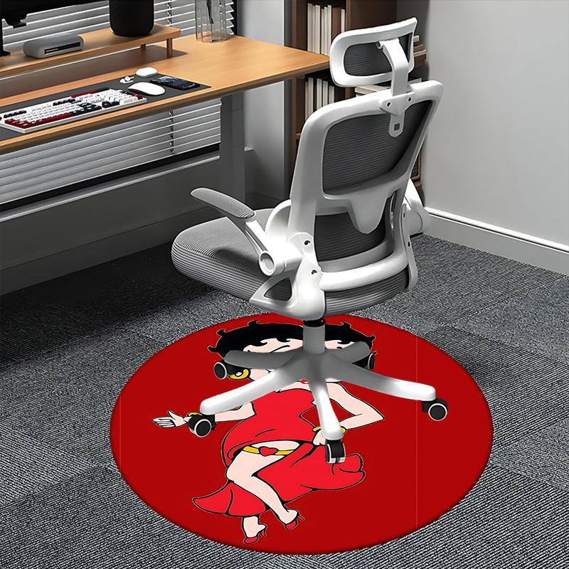 

Коврик для стула Betty Boop - Круглый ковер для домашнего декора, офисного использования, гостиной 80cm