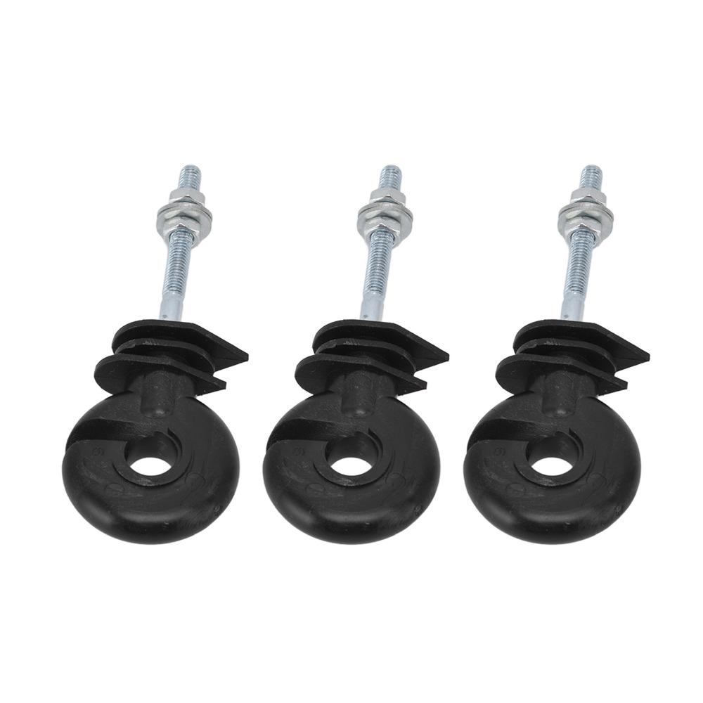100Sets Black Electric Fence Insulator Durable Husbandry Fence Insulator  Livestock