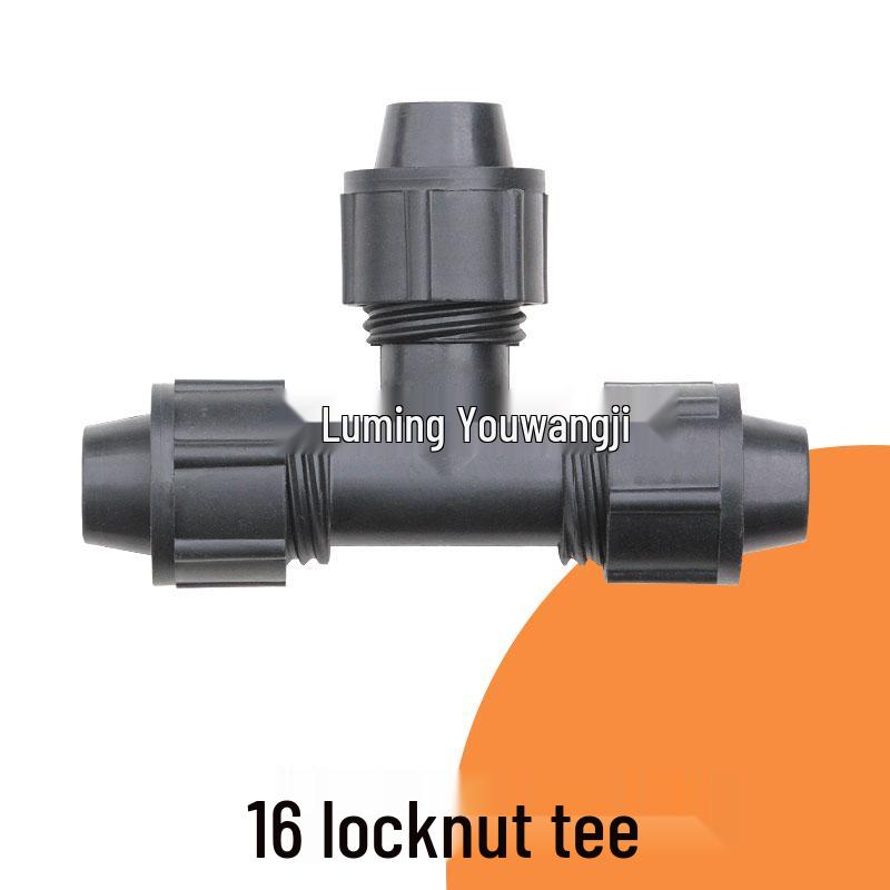 16mm Drip Tape Valve Connector with Locking Buckle Tee Fitting