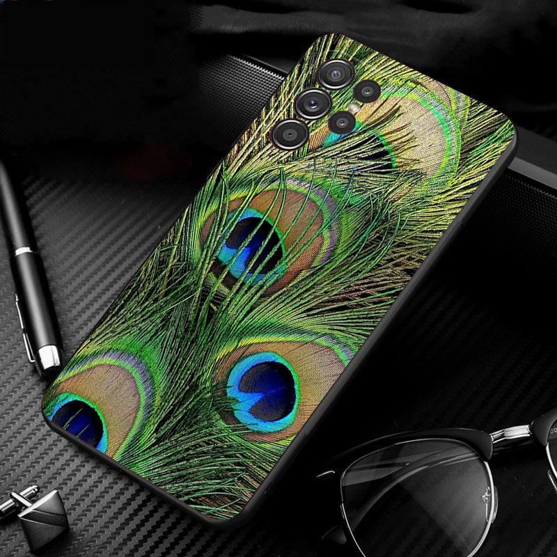 Phone Case For Samsung Galaxy S26 S25 S24 S23 S22 S21 Ultra S24 S23 S22 S21 S25 Plus S24 FE Peacock Bird