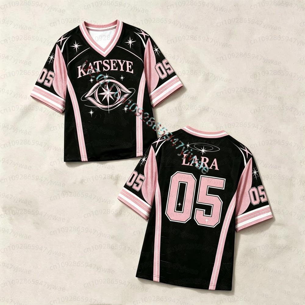 KATSEYE Konzert Unisex Trikot Locker Modisch Yoonchae Lara&Sophia Daniela Fans T-Shirt Sommer