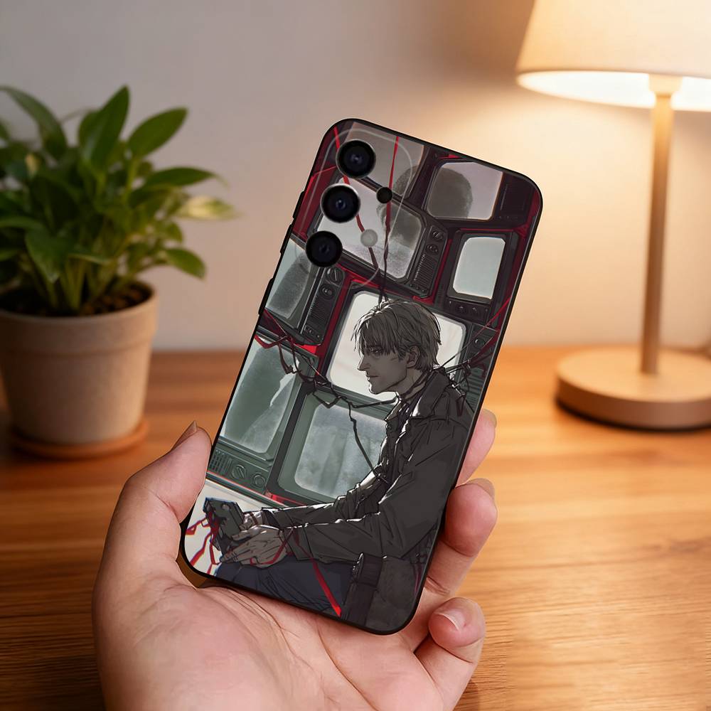 

S-Silent Horror Hill Game Ударопрочный чехол для телефона Samsung S26,S25,S24,S21,S22,S23,S30,Ultra,S20,Plus,Fe,Lite,5G Черный чехол Samsung S22ULTRA5G