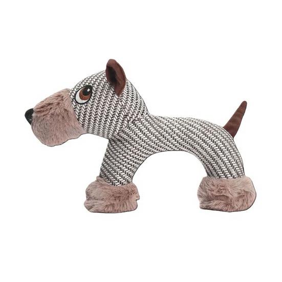 Dog Plush Chew Toy Squeaky Stuffed Animal Dog Toy Cute Animal Shape Puppy Teething Toy for Indoor Dogs Chewing Tugging And Cuddling