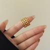 Anello a Nido d'Ape Superfici Interne Lucidate Design Confortevole Fedina Gioiello Trendy Unisex Per Uso Quotidiano