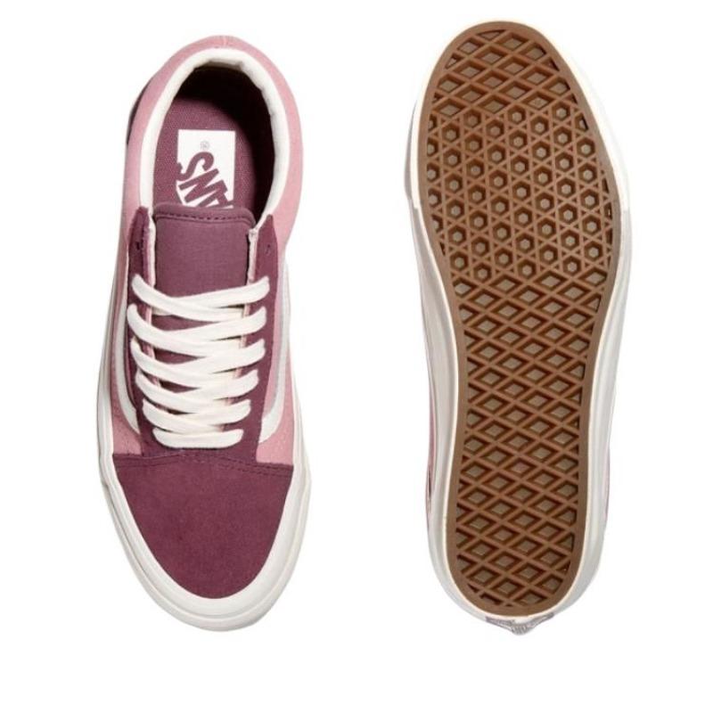 Vans Old Skool 36 Unisex Comfortable Durable Lightweight Low-top Skate Shoes Purple Pink White VN000CT9PLU1